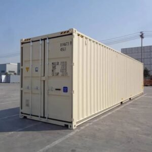 Duży 40-stopowy kontener transportowy z podwójnymi drzwiami